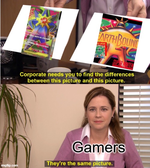 Mega Starmie looks rather familiar | Gamers | image tagged in memes,they're the same picture,pokemon,earthbound,similar | made w/ Imgflip meme maker