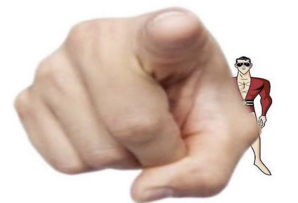 Plastic man point Blank Meme Template