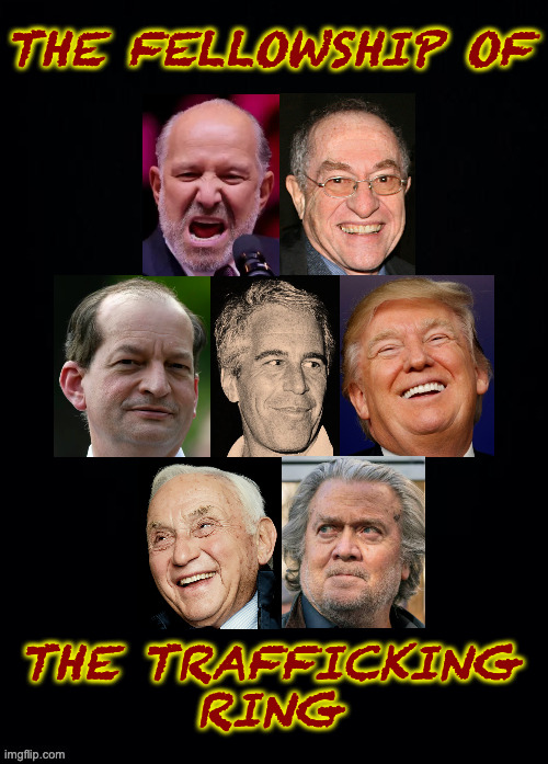 Future pitmates in Hell? | the fellowship of; the trafficking
ring | image tagged in memes,epstein,trump | made w/ Imgflip meme maker