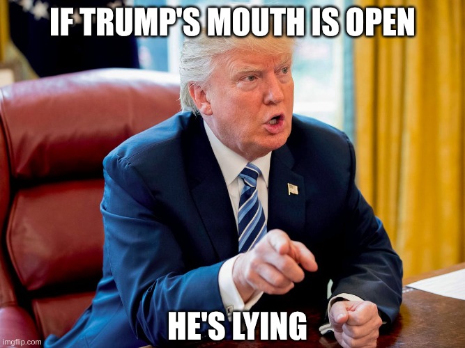 if trump's mouth is open he's lying | image tagged in trump people mad at you for catching them in a lie | made w/ Imgflip meme maker