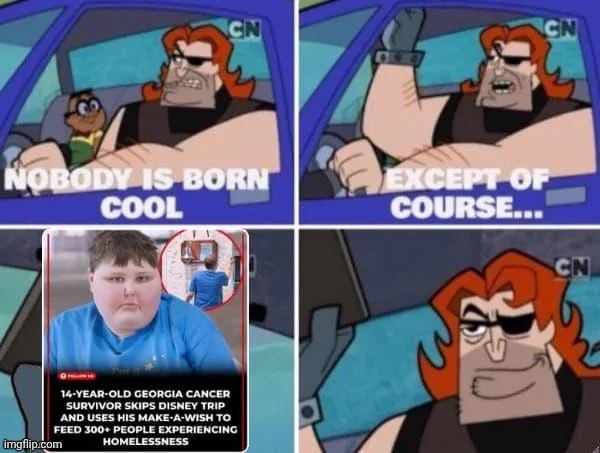 Cancer survivor | image tagged in cancer survivor,memes,repost,reposts,feed,feeding | made w/ Imgflip meme maker