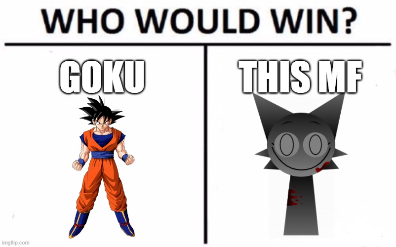 Goku vs Horror Wenda | Goku; This mf | image tagged in memes,who would win | made w/ Imgflip meme maker