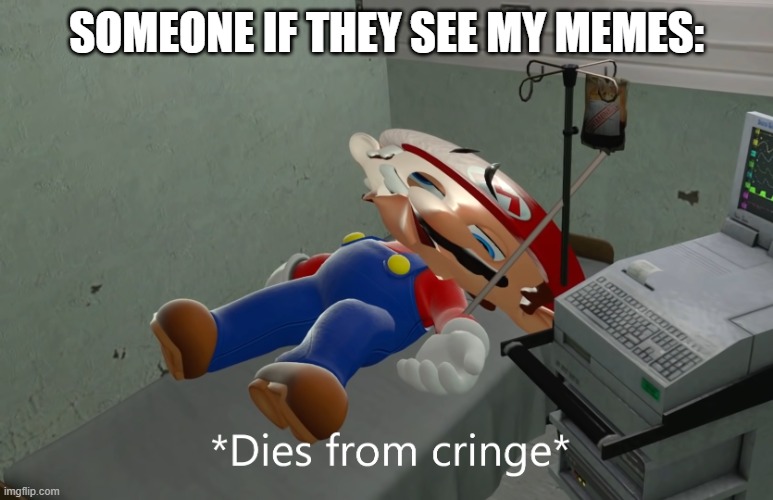 well, we warned him... (Correct) | someone if they see my memes: | image tagged in dies from cringe | made w/ Imgflip meme maker