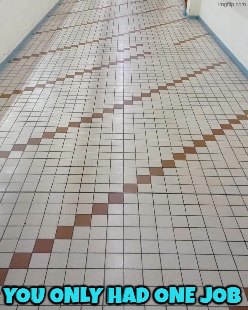 OCD Trigger | You only had one job | image tagged in you had one job,ocd,triggered,the floor is,do you are have stupid,duhhh dumbass | made w/ Imgflip meme maker