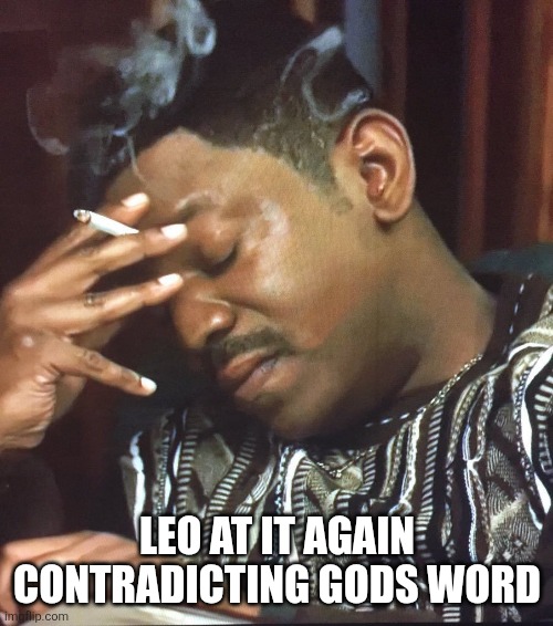 Mekhi Phifer | Leo at it again contradicting Gods word | image tagged in mekhi phifer | made w/ Imgflip meme maker