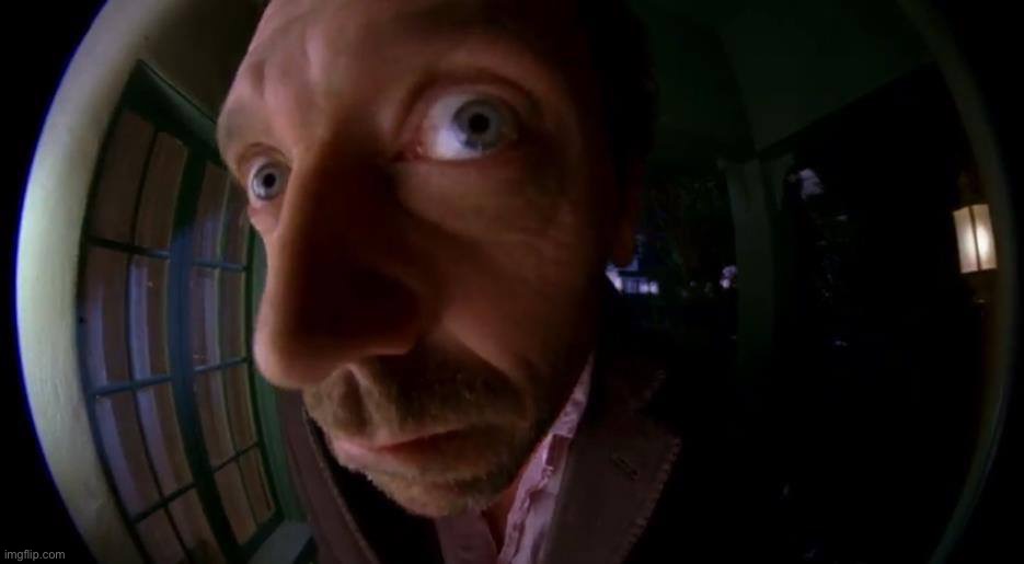 Dr. House Peeking | image tagged in dr house peeking | made w/ Imgflip meme maker