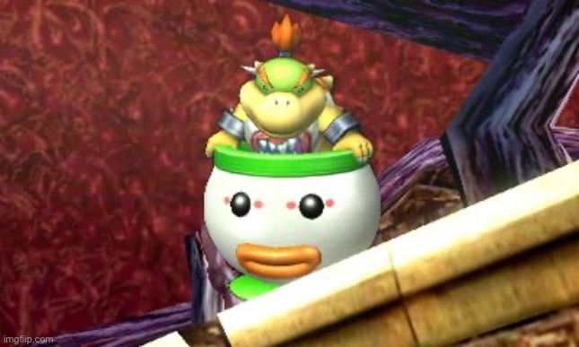 Suspicious Bowser Jr. | image tagged in suspicious bowser jr | made w/ Imgflip meme maker