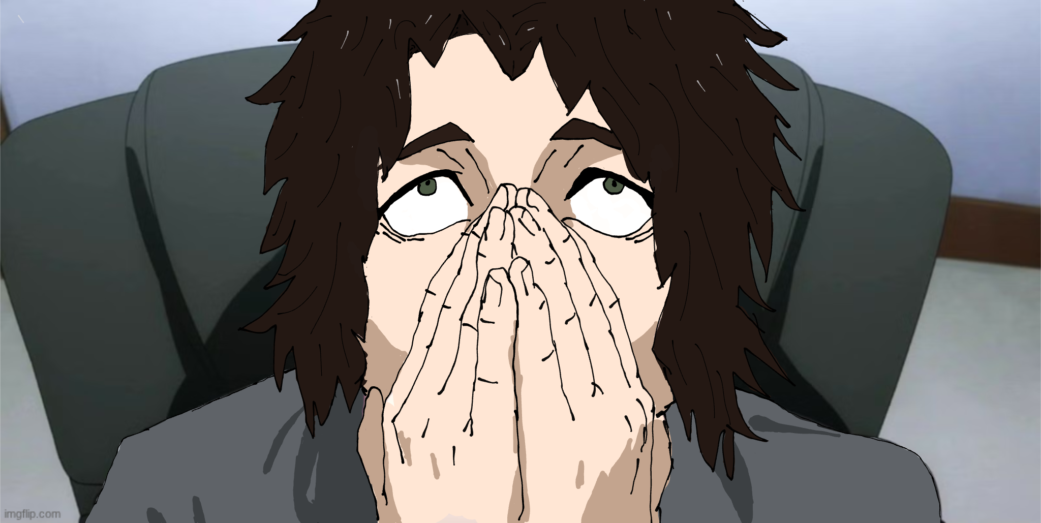 High Quality ANORMAL_Leaf's Higuruma Face Blank Meme Template