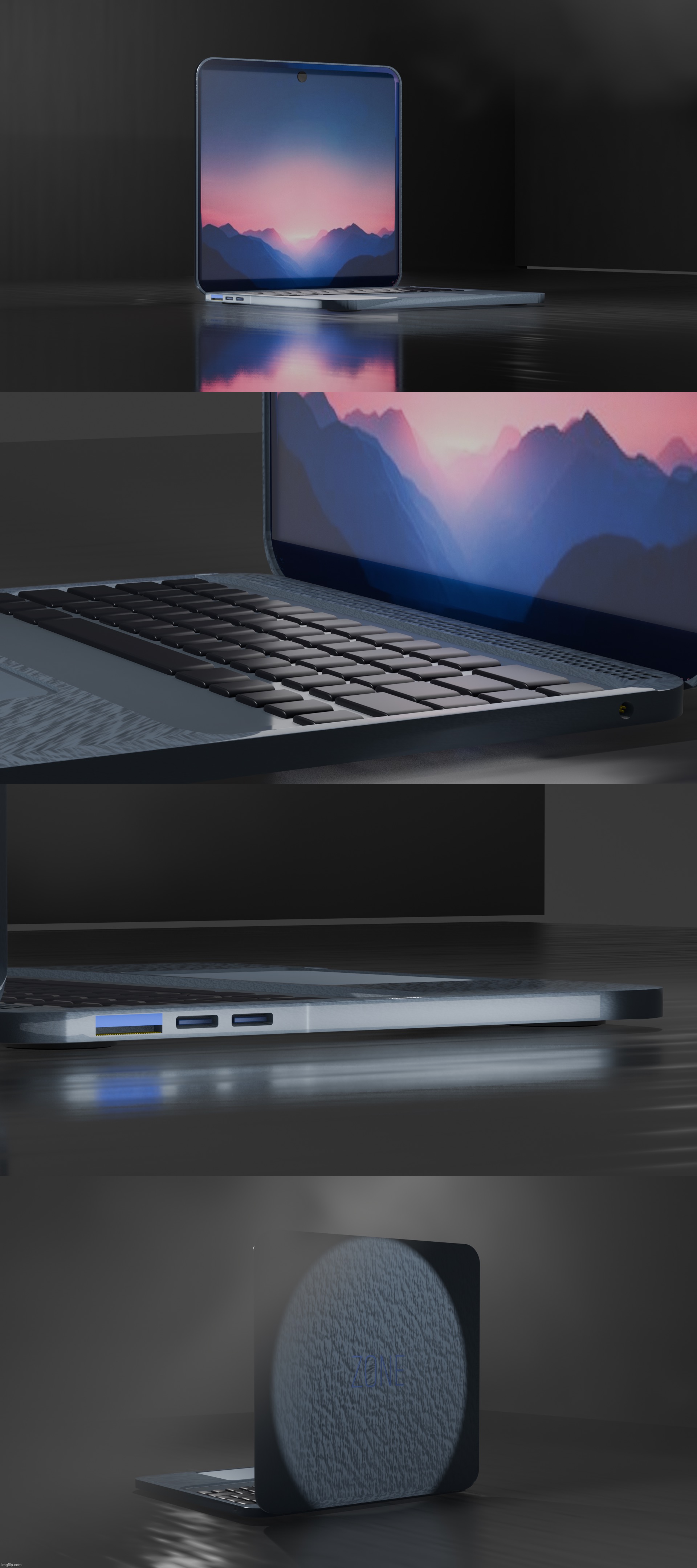 I made something lol. | image tagged in manhattabook2027 concept 7,concepts,laptops,3d,blender | made w/ Imgflip meme maker