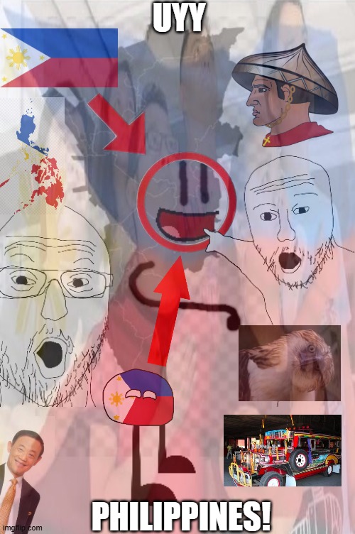 uyy philippines!!! | uyy; PHILIPPINES! | image tagged in bfdi,philippines,soyjak pointing | made w/ Imgflip meme maker