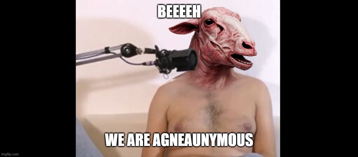 Beeeeh; We are agneaunymous | made w/ Imgflip meme maker