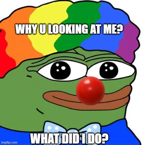 Honk Honkler | why u looking at me? what did i do? | image tagged in honk honkler | made w/ Imgflip meme maker