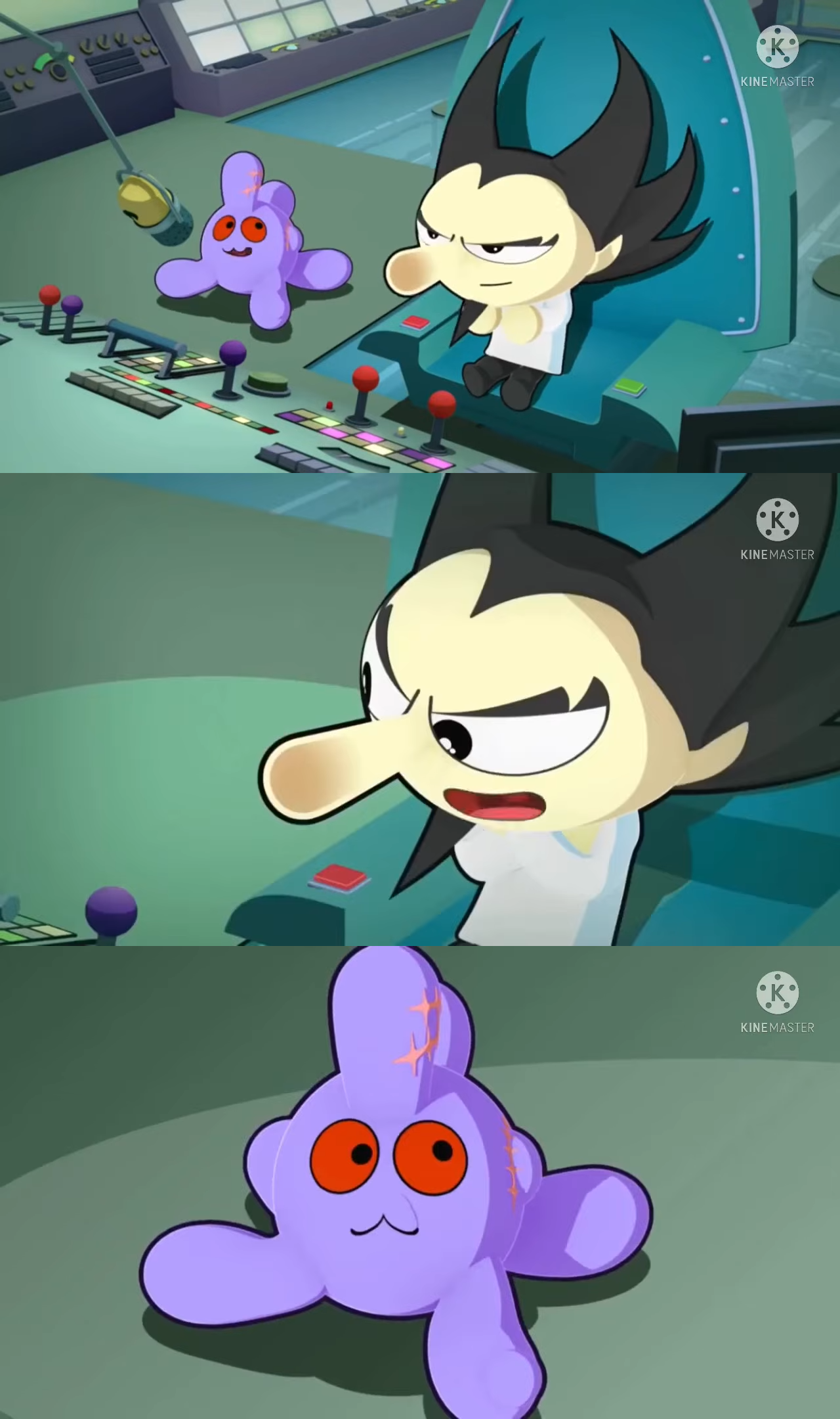 Mad Scientist Correcting Purple Octopus's Explanations Meme Blank Meme Template