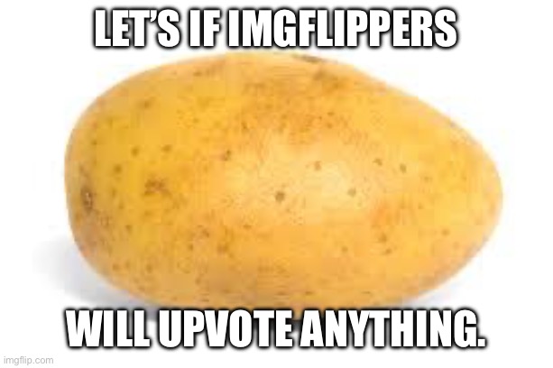 What if someone made a potato shaped portable charger. | Let’s if IMGflippers; Will upvote anything. | image tagged in potato | made w/ Imgflip meme maker