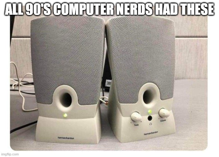 The speakers | All 90's computer nerds had these | image tagged in 90s kids | made w/ Imgflip meme maker