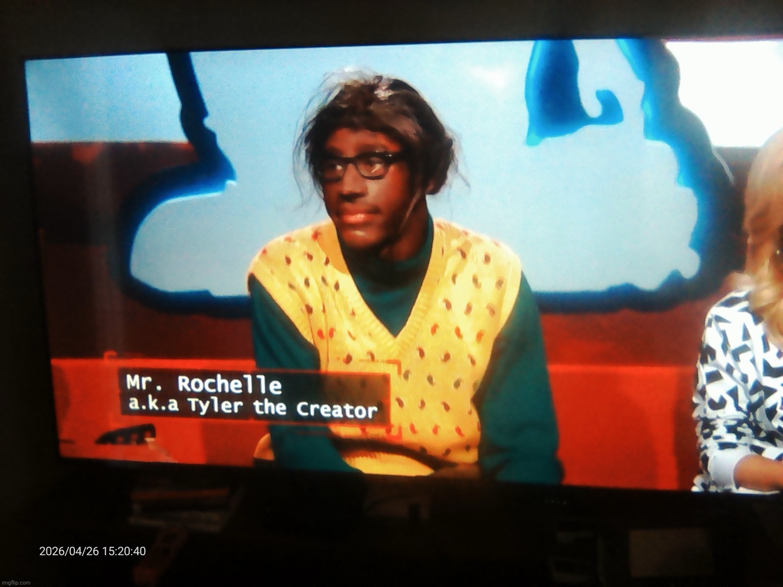 Why is Tyler the creator in my tv show I'm watching I don't really listen to him much | made w/ Imgflip meme maker