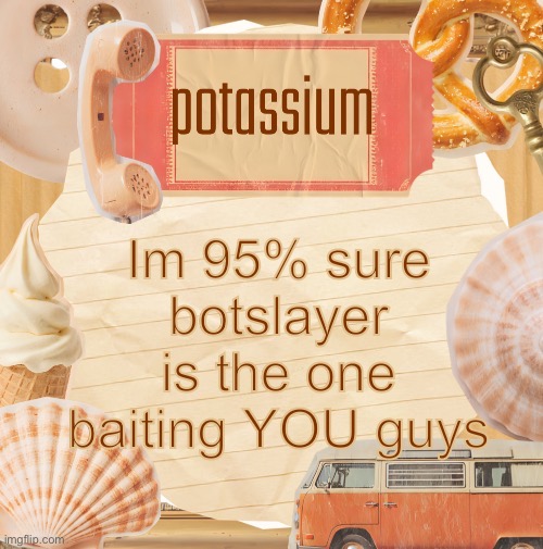 template (thanks shira) | Im 95% sure botslayer is the one baiting YOU guys | image tagged in template thanks shira | made w/ Imgflip meme maker