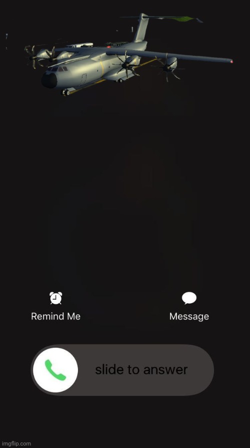 Turboprop is calling | image tagged in ios incoming call | made w/ Imgflip meme maker