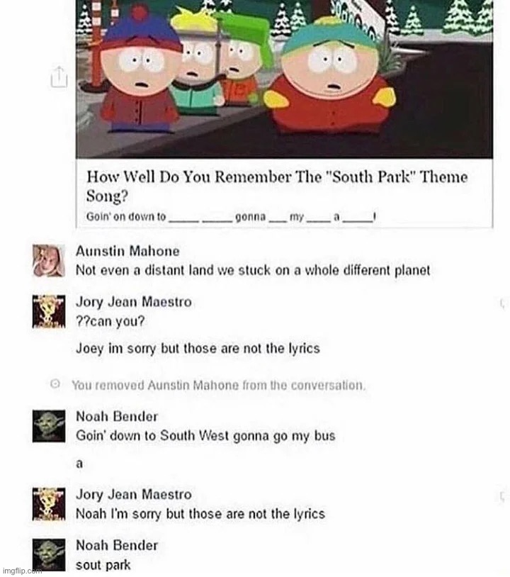 sout park | made w/ Imgflip meme maker