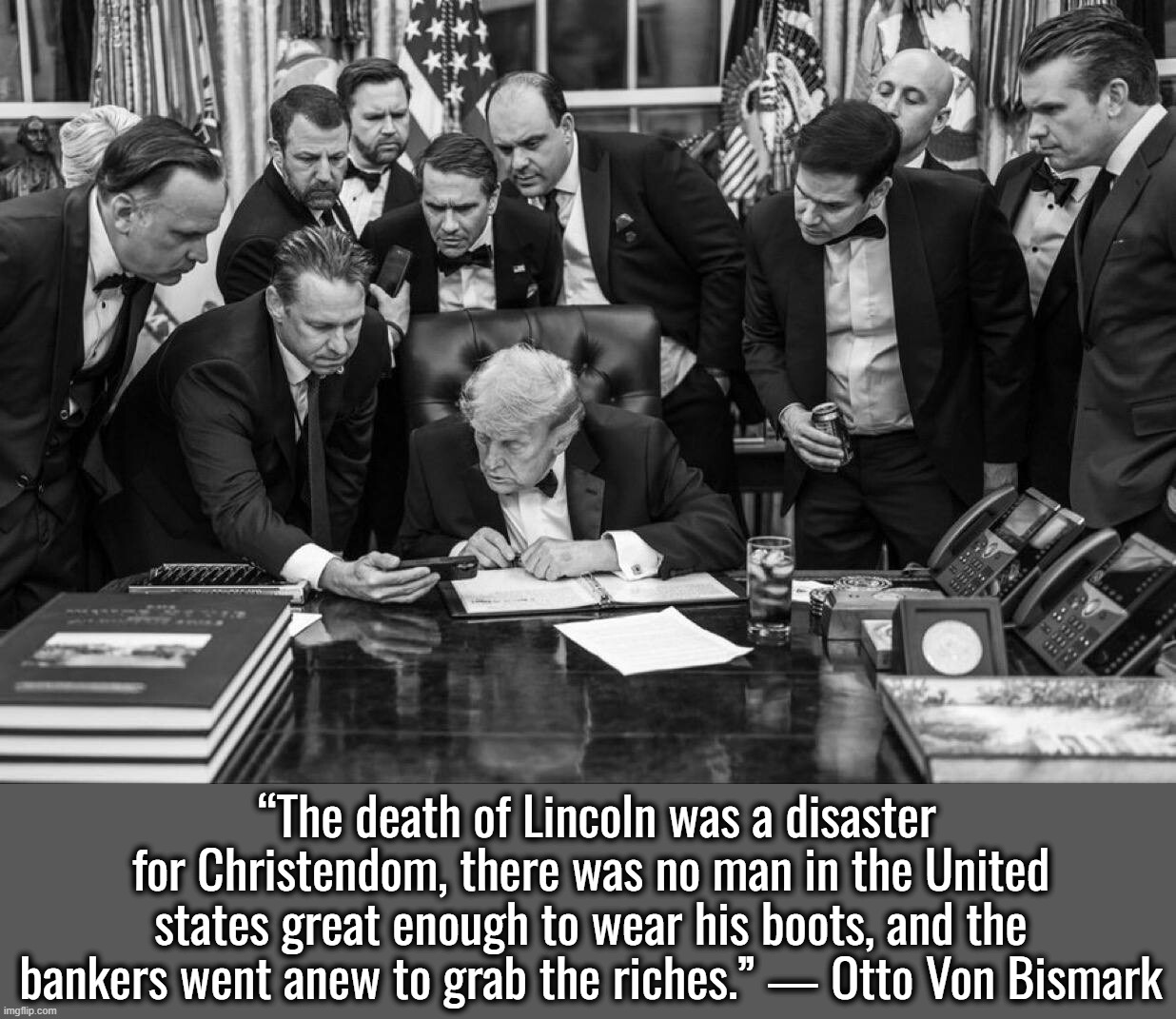 “It’s time to put Trump in the bullseye.” — Joe Biden | “The death of Lincoln was a disaster for Christendom, there was no man in the United states great enough to wear his boots, and the bankers went anew to grab the riches.” ― Otto Von Bismark | image tagged in donald trump,joe biden,abraham lincoln,john f kennedy,washington dc,antifa | made w/ Imgflip meme maker