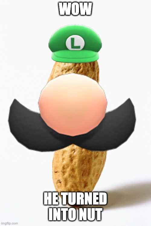 wow he turned into nut | made w/ Imgflip meme maker