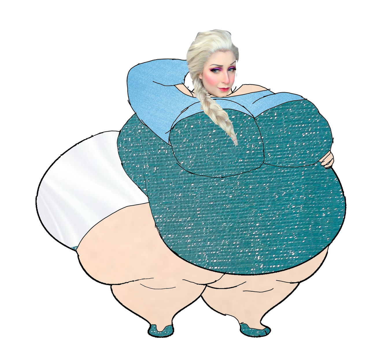 High Quality Thicc elsa Blank Meme Template