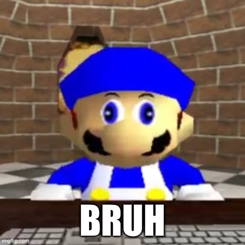 BRUH (SMG4 Derp meme) | BRUH | image tagged in smg4 derp,smg4,bruh,meme | made w/ Imgflip meme maker