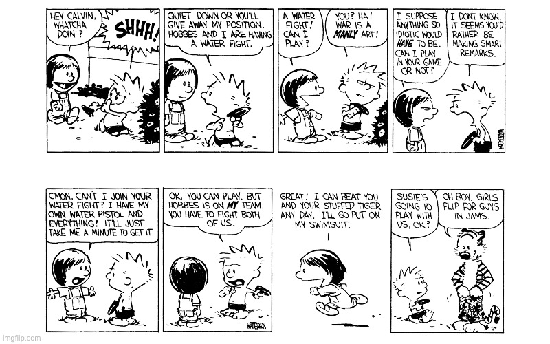 image tagged in calvin and hobbes,comics | made w/ Imgflip meme maker