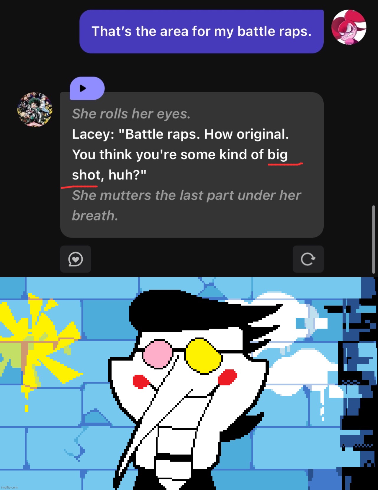 HEY EVERY ! DO YOU WANT TO BE A [[BIG SHOT]]? | image tagged in big shot | made w/ Imgflip meme maker