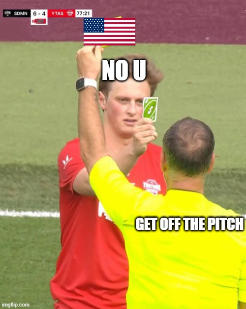 Max fosh uno reverse | no u; get off the pitch | image tagged in max fosh uno reverse | made w/ Imgflip meme maker