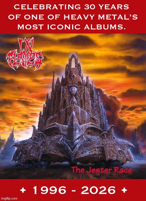 The 2nd studio album from In Flames, a melodic death metal masterpiece | Celebrating 30 years 
Of one of heavy metal’s
Most iconic albums. | image tagged in heavy metal,in flames,the jester race,melodic death metal,30 years,iconic | made w/ Imgflip meme maker