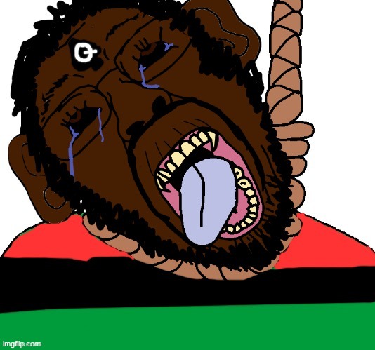 African Wojak suicide | image tagged in african wojak suicide | made w/ Imgflip meme maker