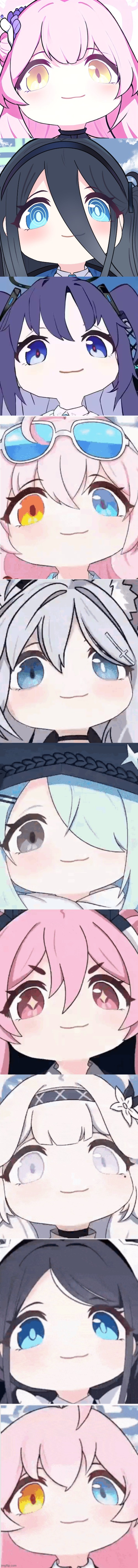 image tagged in chibi mika,arisu i can see you sinning,yuuka i can see you sinning | made w/ Imgflip meme maker