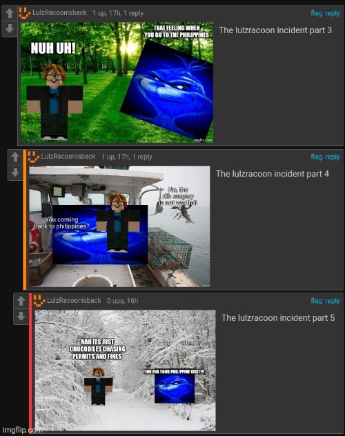More lulzracoon incident parts | image tagged in part,lulz | made w/ Imgflip meme maker
