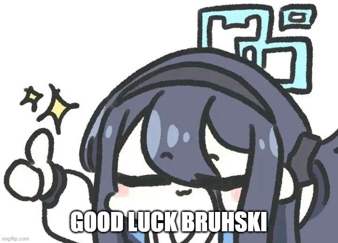 Arisu Thumbs up (Blue Archive) | good luck bruhski | image tagged in arisu thumbs up blue archive | made w/ Imgflip meme maker