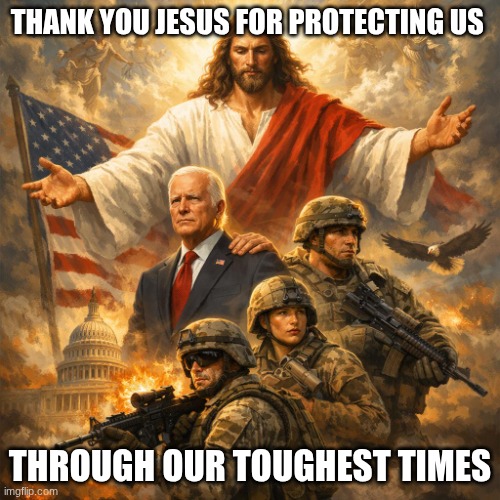 Amen | Thank you Jesus for protecting us; through our toughest times | image tagged in glorify jesus protecting our president soldiers and america | made w/ Imgflip meme maker