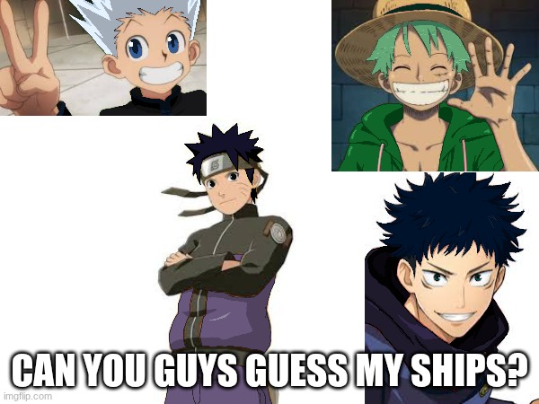 I think I have a favorite ship trope (LOL) | Can you guys guess my ships? | image tagged in color swap,ships,anime,yaoi,gay | made w/ Imgflip meme maker