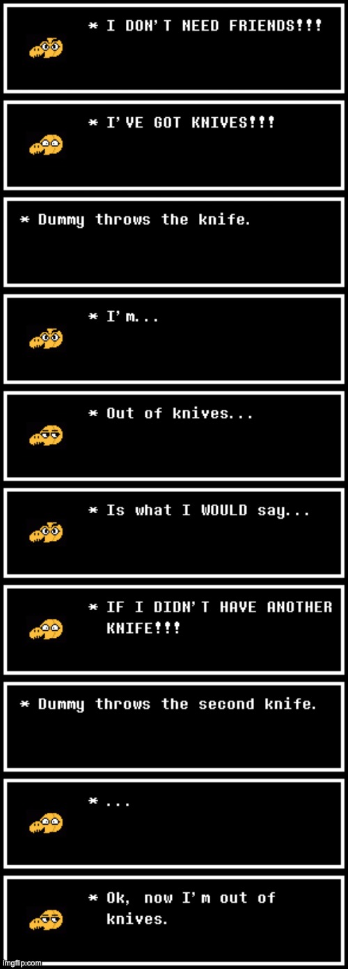 I mean, they actually say Knives plural, but only have the one. Red says that this would make a good fun value event. | image tagged in knives | made w/ Imgflip meme maker