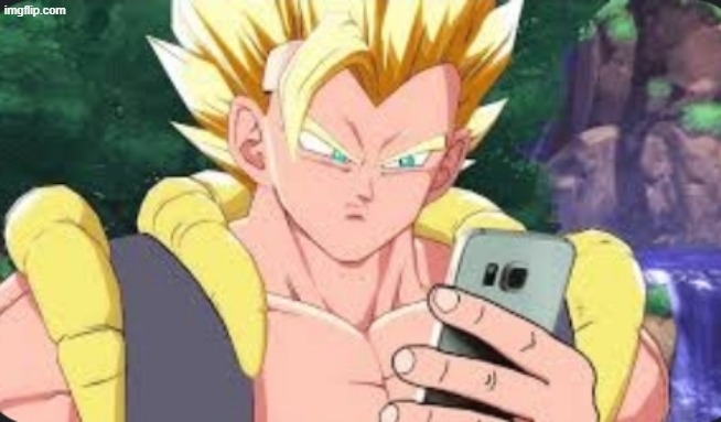 image tagged in gogeta gets message from piccolo | made w/ Imgflip meme maker