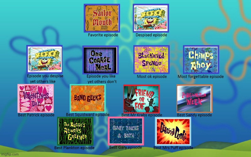 My SpongeBob episode controversy meme | image tagged in spongebob,spongebob squarepants,episodes,controversy,opinion,deviantart | made w/ Imgflip meme maker