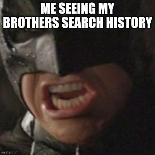 batman | Me seeing my brothers search history | image tagged in swear to me batman | made w/ Imgflip meme maker