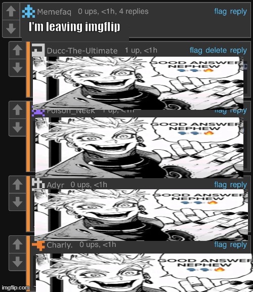 I'm leaving imgflip | made w/ Imgflip meme maker