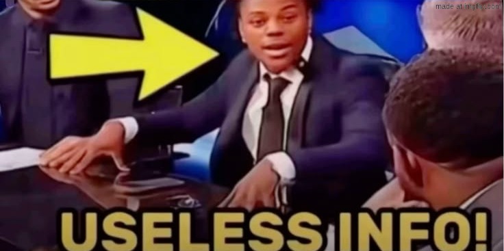 useless info | image tagged in useless info | made w/ Imgflip meme maker
