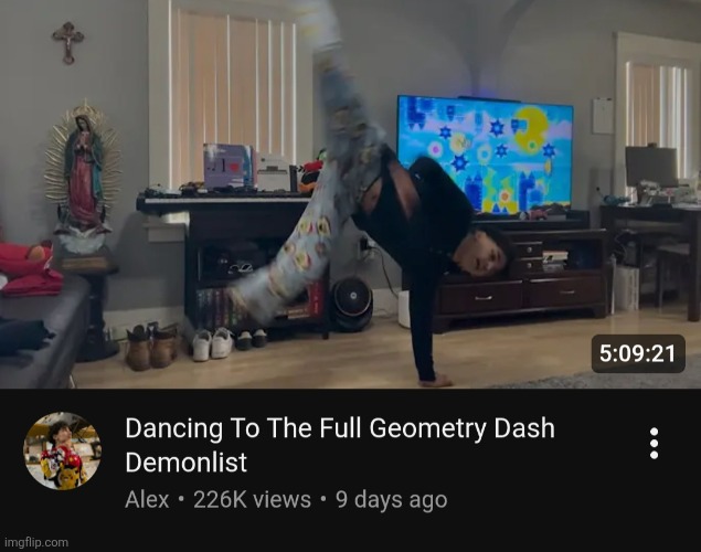 image tagged in geometry dash,dancing,levels,long,youtube,videos | made w/ Imgflip meme maker