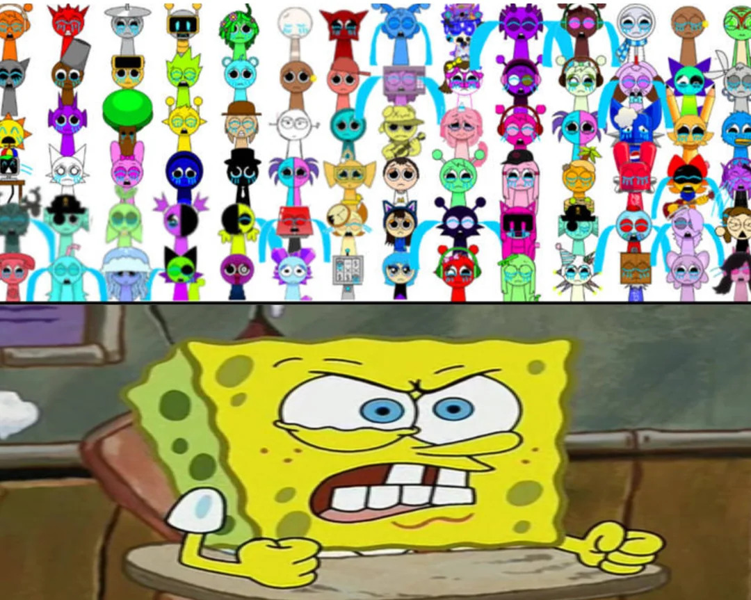 Bro why are we making Sprunki hate art now Blank Meme Template