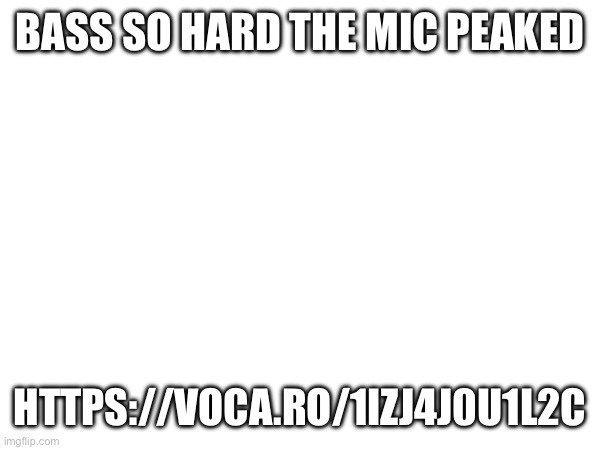 https://voca.ro/1izj4j0U1l2c | bass so hard the mic peaked; https://voca.ro/1izj4j0U1l2c | made w/ Imgflip meme maker