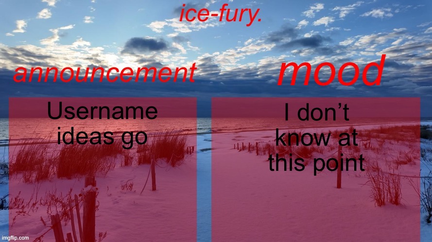 ice-fury. template v2 | Username ideas go; I don’t know at this point | image tagged in ice-fury template v2 | made w/ Imgflip meme maker