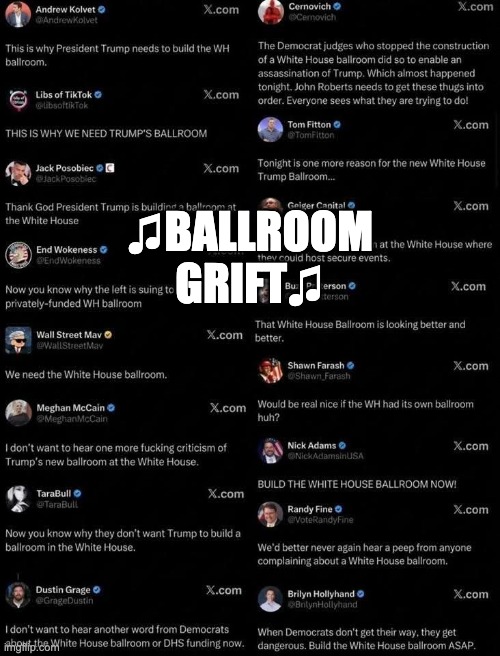 ♫ballroom
grift♫ | made w/ Imgflip meme maker