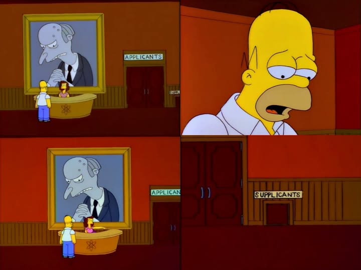 The simpsons applicant or supplicant Blank Meme Template