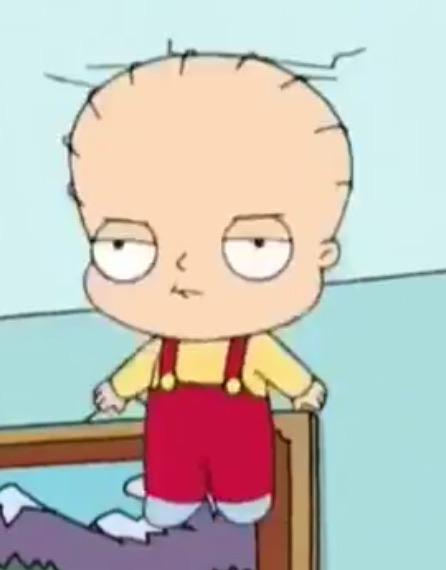 stewie round head Blank Meme Template